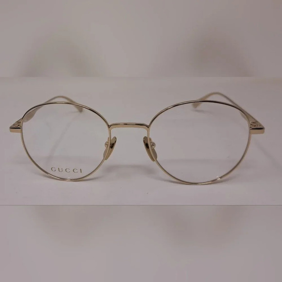 NWT Gucci Men's Glasses Frames Round All Metal Gold Japan GG0337O 001 51-20-145 - Picture 10 of 15